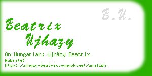 beatrix ujhazy business card