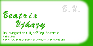 beatrix ujhazy business card